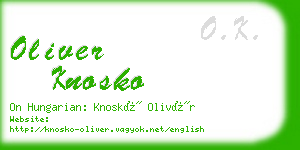 oliver knosko business card